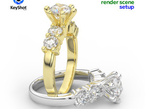 KeyShot Scene Setup For Jewelry 3D Renderings Model 3D