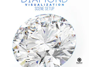 주얼리 다이아몬드 렌더링을 위한 KeyShot 장면 설정 3D 모델