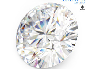 KeyShot Scene Setup For Jewelry Diamonds Renderings 3D-Modell