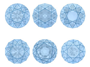 Different Facet of Round-cut Diamond s Pack 1 3D Model