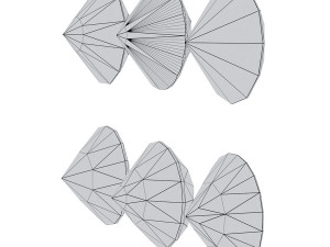Different Facet of Round-cut Diamond s Pack 1 3D Model