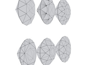 Different Facet of Round-cut Diamond s Pack 1 3D Model