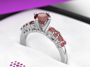 Jewelry Box With KeyShot Scene Setup For Ring Rendering 3D Model