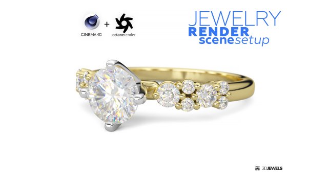Cinema 4D Octane Render Scene Setup For Jewelry GPU 3D rendering 3D Model .c4d .max .obj .3ds .fbx .stl .blend 