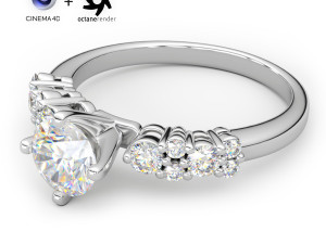 Cinema 4D Octane Render Scene Setup For Jewelry GPU 3D rendering 3D Model