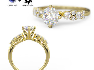 Cinema 4D Octane Render Scene Setup For Jewelry GPU 3D rendering 3D Model