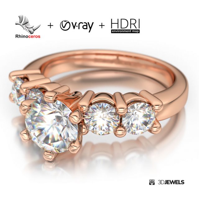 Rhinoceros With V-Ray 3D Jewelry Render Scene Setup 3D-Modell .c4d .max .obj .3ds .fbx .stl .blend 