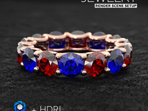 KeyShot 3D Rendering Scene Setup Jewelry On The Rock 3D-Modell