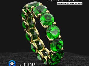 KeyShot 3D Rendering Scene Setup Jewelry On The Rock 3D-Modell