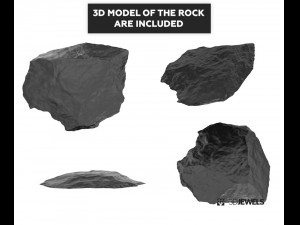 KeyShot 3D Rendering Scene Setup Jewelry On The Rock 3D-Modell