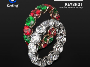 KeyShot Jewelry 3D Render Black Scene Setup Pack3 3D 모델