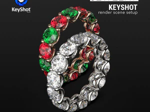 Pakiet konfiguracji 3D renderowania czarnej sceny KeyShot 3 Model 3D