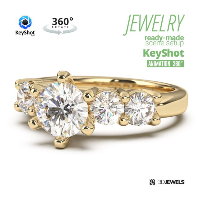 KeyShot Contrast Scene Setup For 3D Jewelry Animation 360 Rendering 3D 模型 .c4d .max .obj .3ds .fbx .stl .blend 