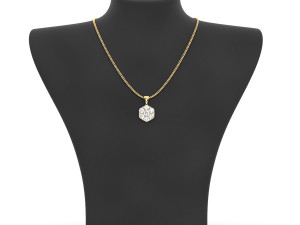 Mannequin Display With 2 Chains For Jewelry Pendant KeyShot 3D Rendering Modelo 3D