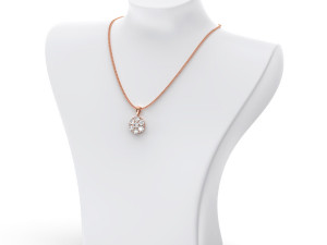 Mannequin Display With 2 Chains For Jewelry Pendant KeyShot 3D Rendering Modelo 3D