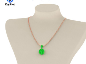 Mannequin Display With 2 Chains For Jewelry Pendant KeyShot 3D Rendering Modelo 3D