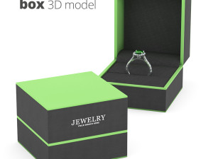 Jewelry Ring Gift Box for Visualization 3D Model