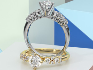 Photorealistic KeyShot Scene Setups For Jewelry 3D Rendering On Display Modelo 3D