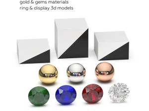 Photorealistic KeyShot Scene Setups For Jewelry 3D Rendering On Display 3D Model