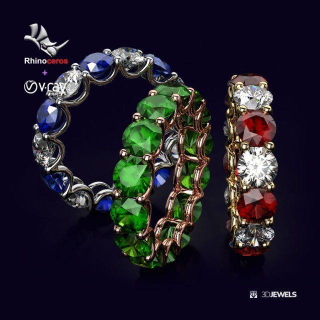 Jewelry Rendering Black Scene Setup For Rhino With V-Ray 3D-Modell .c4d .max .obj .3ds .fbx .stl .blend 