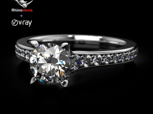 Jewelry Rendering Black Scene Setup For Rhino With V-Ray 3D-Modell