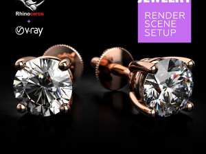 Jewelry Rendering Black Scene Setup For Rhino With V-Ray 3D-Modell