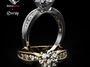 Jewelry Rendering Black Scene Setup For Rhino With V-Ray 3D-Modell