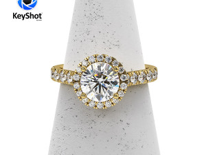 Jewelry Ring Holder With KeyShot Render Scene Setup Model 3D