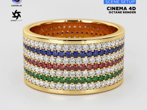 Cinema 4D with OctaneRender Scene Setups For Jewelry 3D Rendering 3D Model