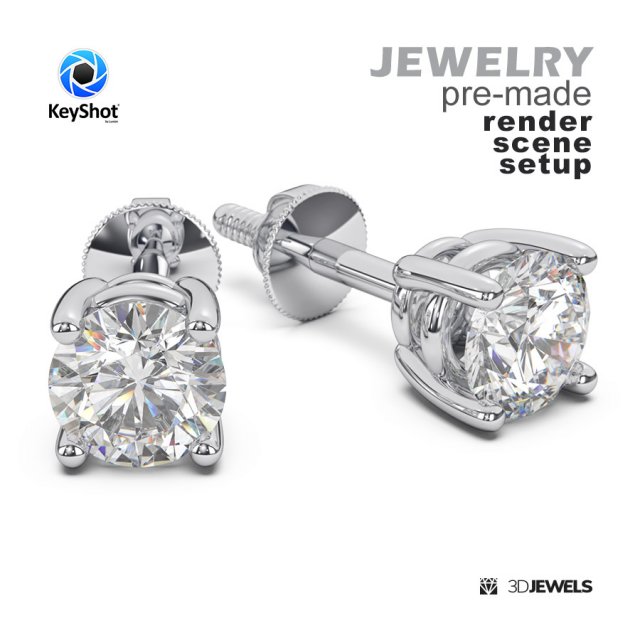 Photorealistic Scene Setups for KeyShot Jewelry Renderings Pack5 3D मॉडल .c4d .max .obj .3ds .fbx .stl .blend 