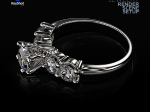 Black Style Scene Setup For KeyShot Jewelry Rendering 3D Model