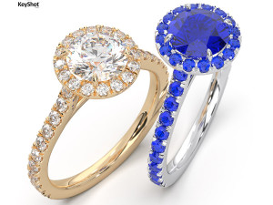Sparkle Scene Setup For KeyShot Jewelry Rendering 3D Model
