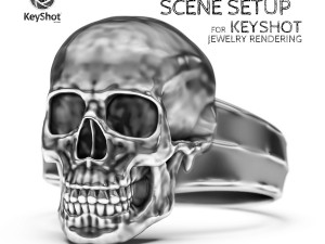 Blackened Gold Scene Setup KeyShot Jewelry Rendering 3D Model