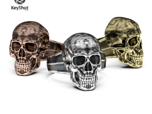 Blackened Gold Scene Setup KeyShot Jewelry Rendering 3D Model