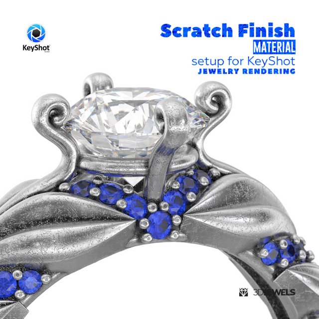 Scratch Finish Gold Material Setup For KeyShot Jewelry Rendering 3D मॉडल .c4d .max .obj .3ds .fbx .stl .blend 