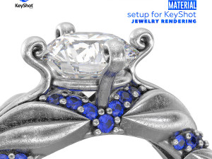 Scratch Finish Gold Material Setup For KeyShot Jewelry Rendering 3D Model