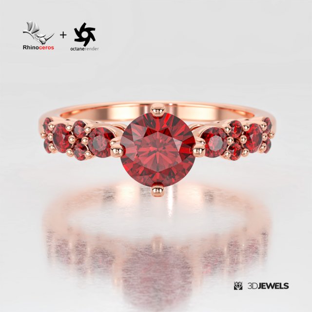 Jewelry Render Scene Setup for Rhino with OctaneRender Model 3D .c4d .max .obj .3ds .fbx .stl .blend 