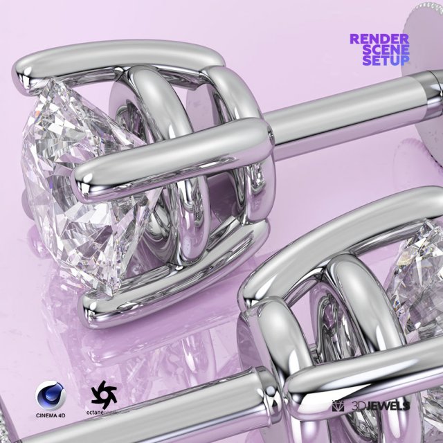 Realistic Scene Setup for Jewelry Rendering in Cinema 4D with OctaneRender 3D मॉडल .c4d .max .obj .3ds .fbx .stl .blend 