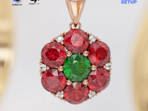 Realistic Scene Setup for Jewelry Rendering in Cinema 4D with OctaneRender 3D मॉडल