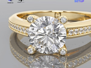 Realistic Scene Setup for Jewelry Rendering in Cinema 4D with OctaneRender 3D मॉडल