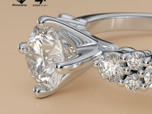 Rhinoceros OctaneRender Jewelry Realistic Render Scene Setup Modelo 3D