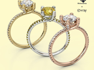 Jewelry 3D Rendering Scene Setups for Rhino with V-Ray 5 3D Model