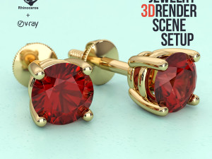 Jewelry 3D Rendering Scene Setups for Rhino with V-Ray 5 3D Model