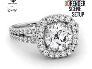 Jewelry 3D Rendering Scene Setups for Rhino with V-Ray 5 3D Model