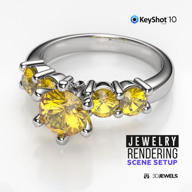 Bright Scene Setup for KeyShot 10 Jewelry 3D Rendering 3D मॉडल .c4d .max .obj .3ds .fbx .stl .blend 