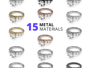 Bright Scene Setup for KeyShot 10 Jewelry 3D Rendering 3D मॉडल