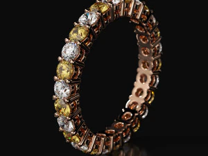 Black Scene Setup for Jewelry Rendering in Cinema 4D and Octane Render 3D Model