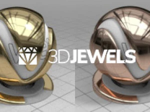Jewelry Material Library for Rhinoceros with V-Ray 5 Rendering 3D Model
