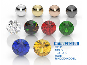 Jewelry 3D Rendering Scene Setup for Cinema 4D with V-Ray 3D मॉडल