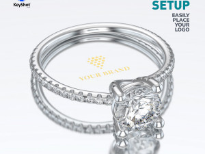 Branding Scene Setup for Jewelry Rendering in KeyShot 3D Model